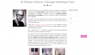 Dr Vincent Masson : spécialiste en chirurgie esthétique