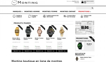 Monting, montres pour femmes, hommes et enfants