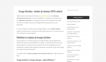 Tissage Brésilien, le blog aux informations sur l'extension de cheveux 