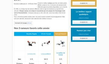 Rameur, comparatif des meilleurs rameurs disponibles sur le marché