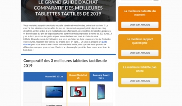 Comparatif tablette, le site de votre meilleure guide d’achat de Tablette 