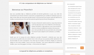 Phonetel, guide des meilleurs téléphones portables et smartphones