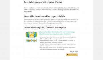 Baby parc, comparatif sur les meilleurs parcs bébés