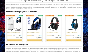 Casque Gamer : site d'information pour choisir le bon casque gamer