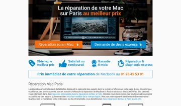 Réparation Mac Paris, la plateforme de votre technicien