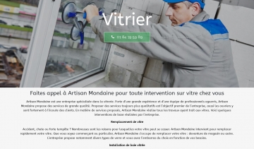 Artisan Mondaine, plateforme de vitrerie professionnelle en France