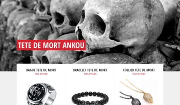 tete de mort ankou : bagues, bracelet, colliers et deco tete de mort