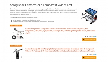 Aérographe Compresseur, trouvez le bon aérographe