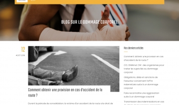 Dommage corporel, le blog pour meilleure indemnisation 