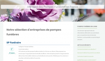 Pompes funèbres en ligne, une entreprise de pompes funèbres en ligne