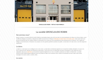 GROSCLAUDE ROBIN : Société des fabricants des tubes laiton et des tubes cuivre