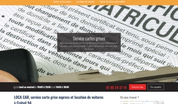 Loca Car: location de véhicules, services carte grise, vente de pièces automobiles