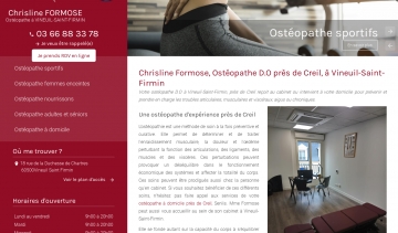 Chrisline Formose, Ostéopathe D.O près de Creil, à Vineuil-Saint-Firmin