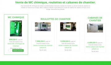 Vente-wc-chantier.com, boutique en ligne de WC chimique de chantier 