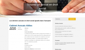 Avocat droit social, annuaire pour trouver des avocats en France