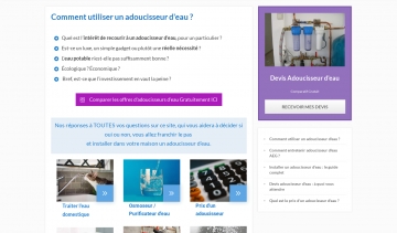 Adoucisseur d'eau : une plateforme qui vous dit tout sur cet équipement