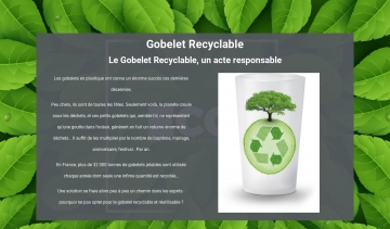 Gobelet Recyclable,  site d'informations sur le gobelet recyclable