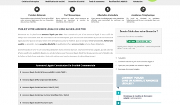 Annonces légales pas cher en ligne sur cette plateforme 