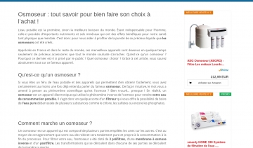 Osmoseur, le guide comparatif des filtres osmoseurs