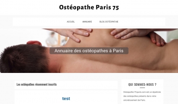 Ostéopathe 75 Paris, l'annuaire des ostéopathes qui exercent à Paris