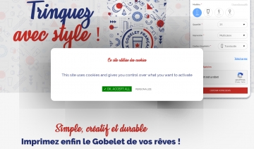 Le Gobelet Français : Service de fabrication des gobelets personnalisés et écologiques 