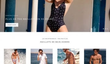 SURPRISE, boutique de maillots de bain 100 % recyclés pour homme