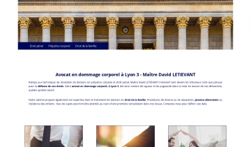 Avocat LETIEVANT, avocat spécialisé en dommage corporel à Lyon