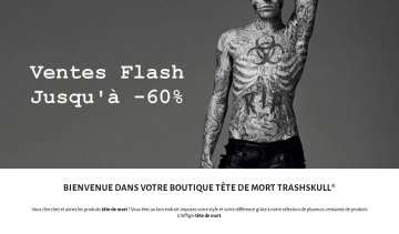 Boutique de vente de produits de tête de mort