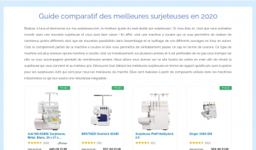 Ma-surjeteuse.com, acheter une surjeteuse très facile à utiliser 