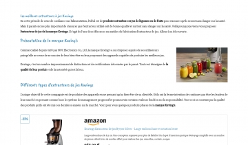 Site d’informations et de conseils sur les extracteurs de jus Kuvings 