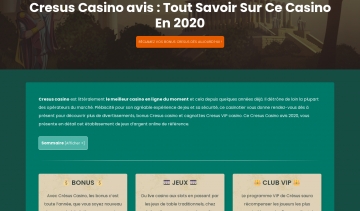 Cresus Casino avis: tout savoir sur Cesus Casino en 2020