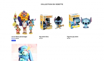 Univers Lilo & Stitch, spécialiste de vente de figurines, de vêtements de la saga Lilo et Stitch