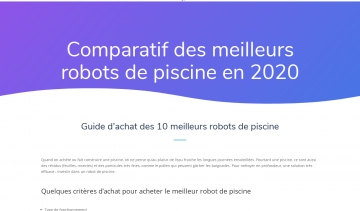 Comparatif-robot-piscine.fr, comparatif et test des robots de piscine