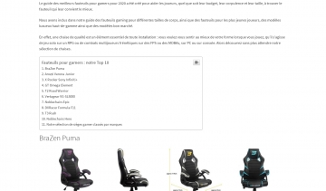 Fauteuil gaming, le meilleur comparatif de Fauteuil gaming