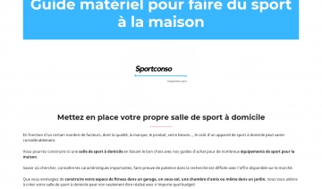 Sportconso, le guide d'informations sur le matériel de sport