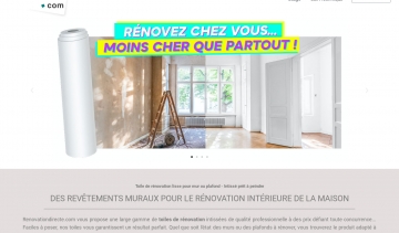 Vente de toiles de rénovation lisses pour mur et plafond