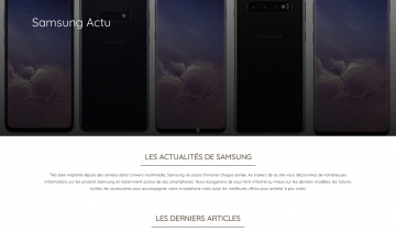 Samsung Actu, informations sur les différents modèles de smartphone Samsung