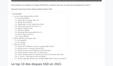 Disque-ssd.fr, le guide sur les disques durs SSD de l’année