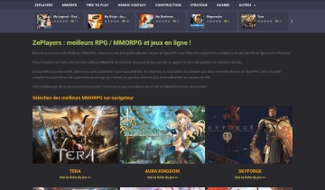 Des jeux gratuits en lui sur Zeplayers