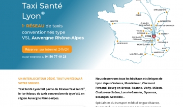 Taxi Santé Lyon, le service de transport médical à  Auvergne Rhône-Alpes