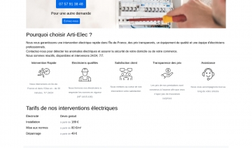 Arti-Elec : dépannage électrique d'urgence à Paris