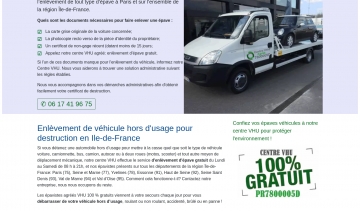 Enlèvement d'épave gratuit à Paris et en Île de France