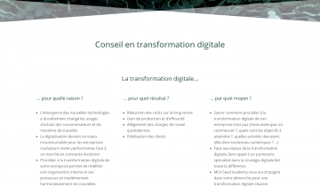 MCA Seed Academy, entreprise spécialisée en transformation digitale