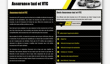 Assurance Taxi, comparateur d'assurance taxi ou VTC