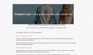 Compare Love, votre site de rencontre en France