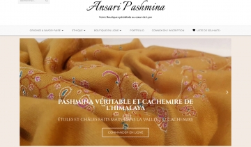 Boutique de vente des produits en Pashmina et Cachemire et soie