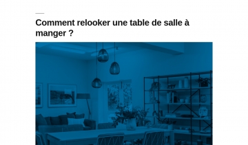 Table de salle à manger, réalisez votre choix