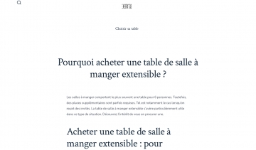 Blog sur la table de salle à manger extensible