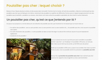 Poulailler-pas-cher.com, site d'informations sur le choix du poulailler pas cher