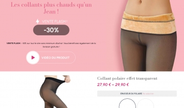 La marque des collants polaires effet transparent pour femme